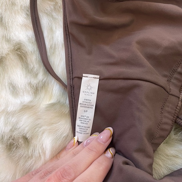 Aerie Brown Ribbed Bralette - Picture 3 of 5